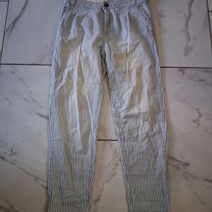 We The Free Blue and White Striped Chinos